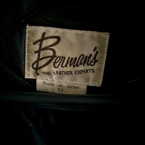 Bermans vintage leather jacket size 52(xl) - Picture 2 of 4